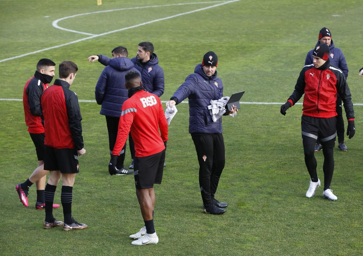 Milovanovic, ayer, en la vuelta al trabajo del equipo. 