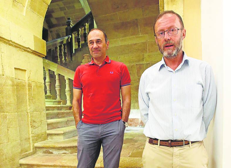 Sergio Ríos y César García de Castro. a piña