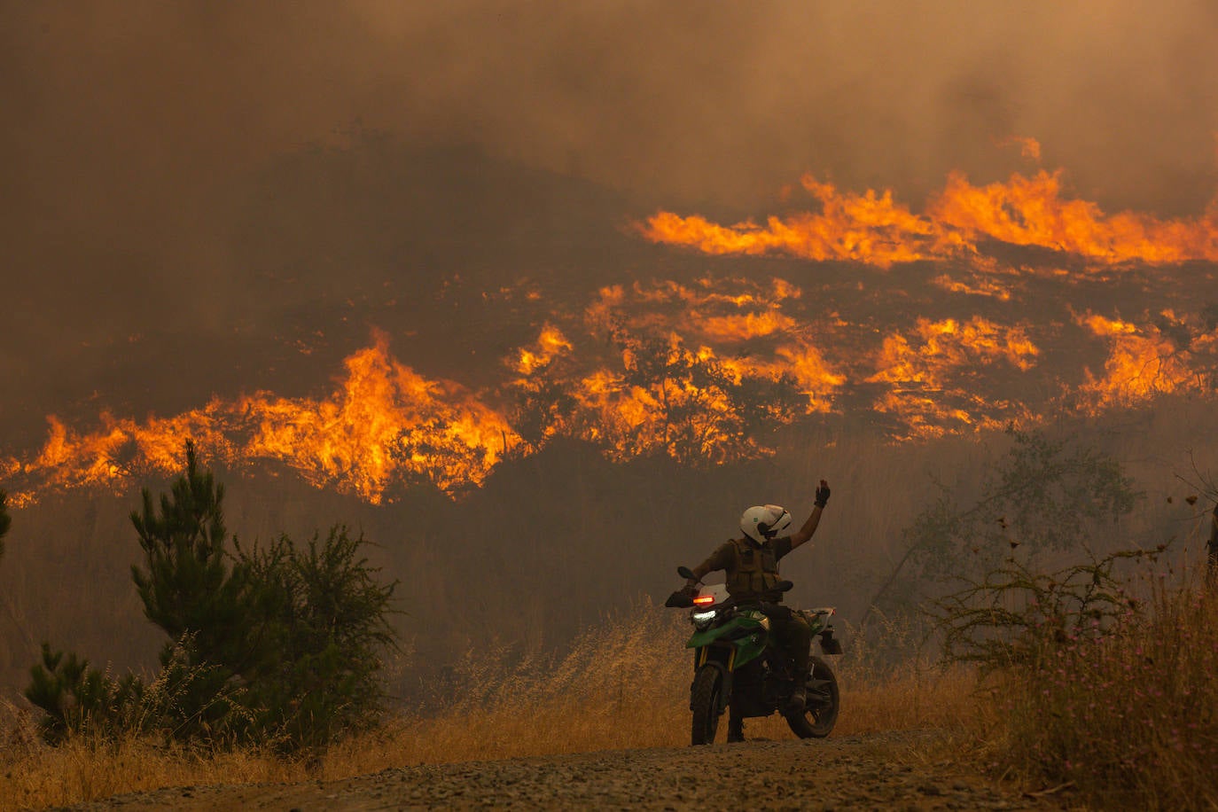 Fotos: El infierno de fuego de Chile
