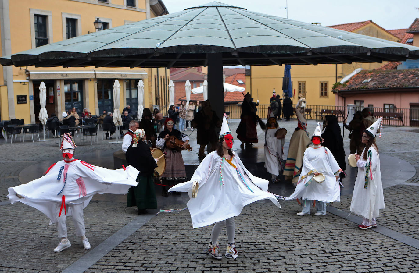 Fotos: Los Mazcaritos plantan la vieya en el Oviedo Antiguo