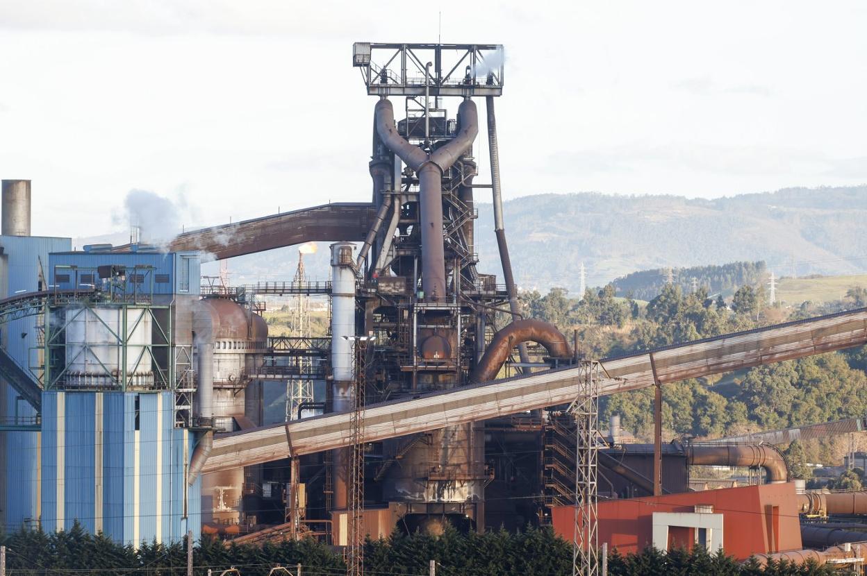 Instalaciones de Arcelor en Gijón que experimentarán una transformación. 