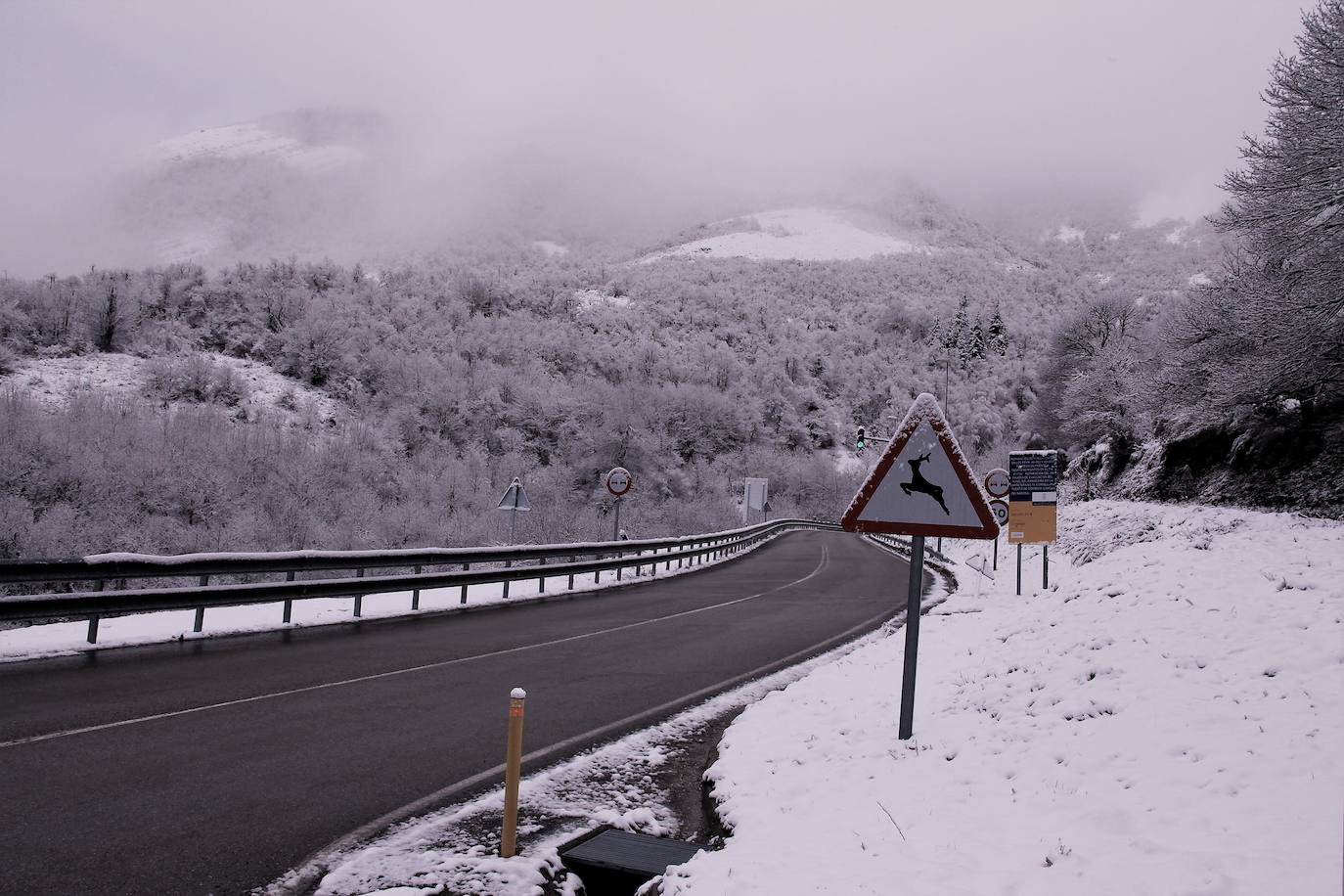 Fotos: Asturias, bajo el frío, la nieve y la lluvia