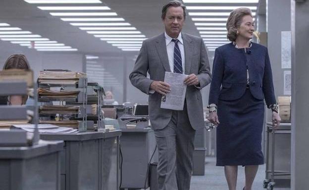 Hanks y Streep en 'Los archos del Pentágono'.