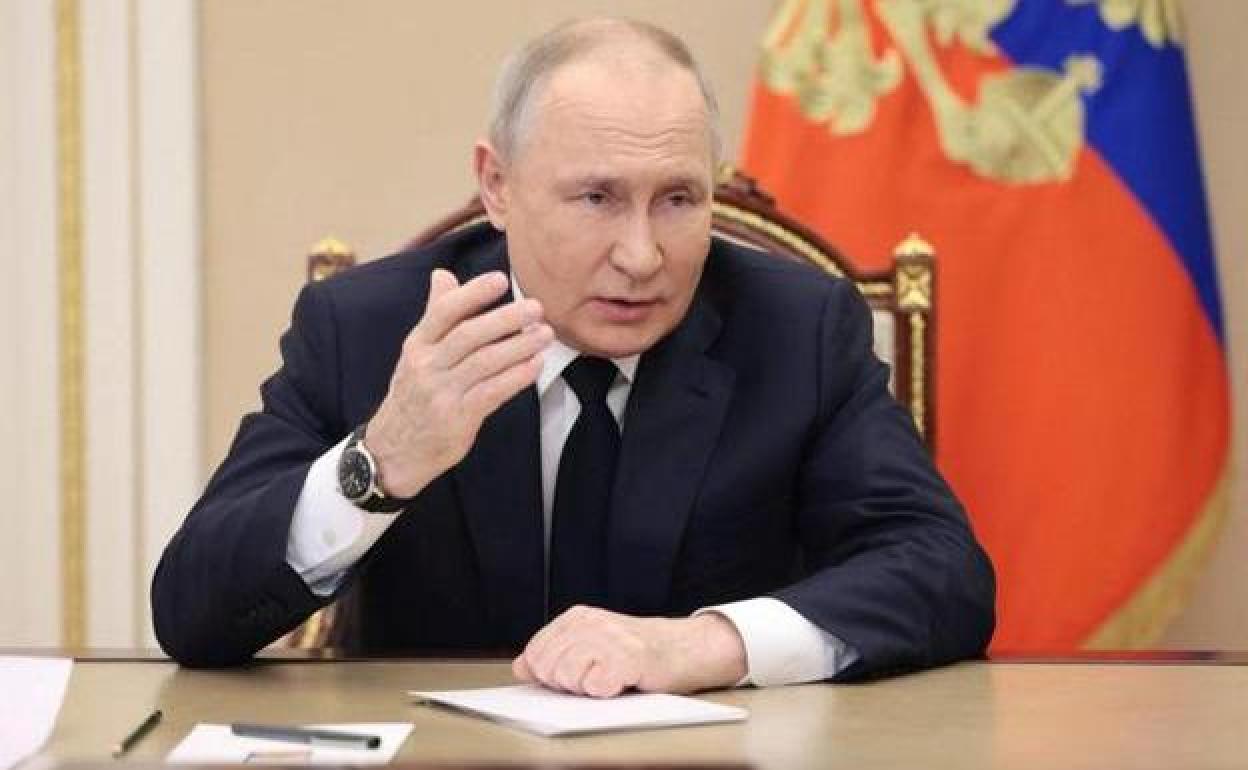 El presidente ruso, Vladímir Putin, este jueves en Moscú