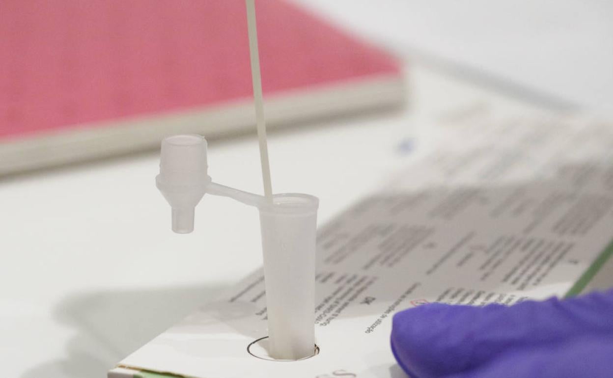 Un test de coronavirus. 