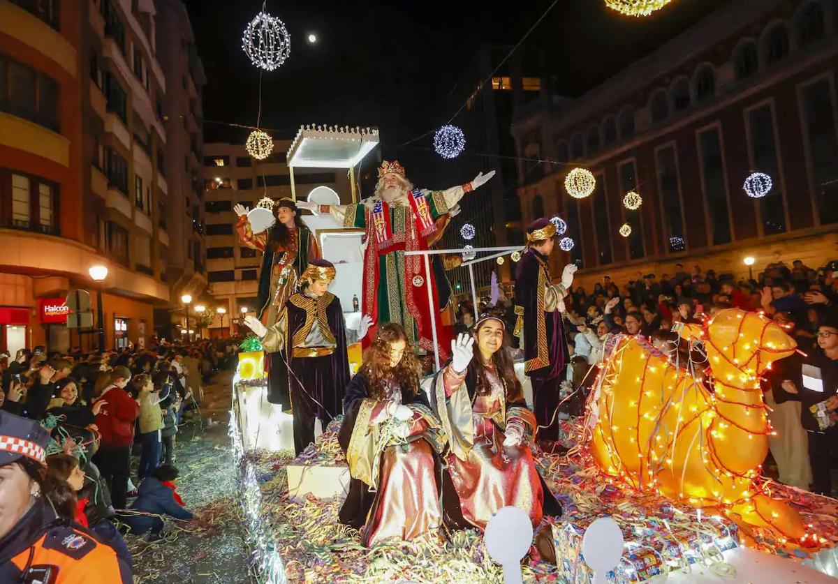 Melchor, en la cabalgata del pasado año, en Gijón.