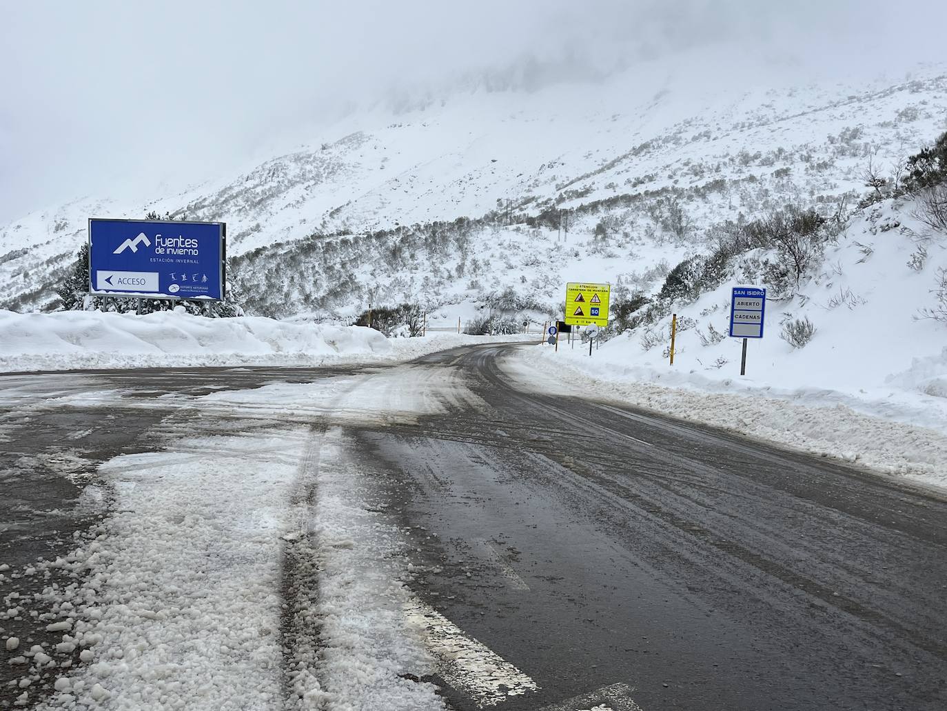 Asturias, bajo la nieve