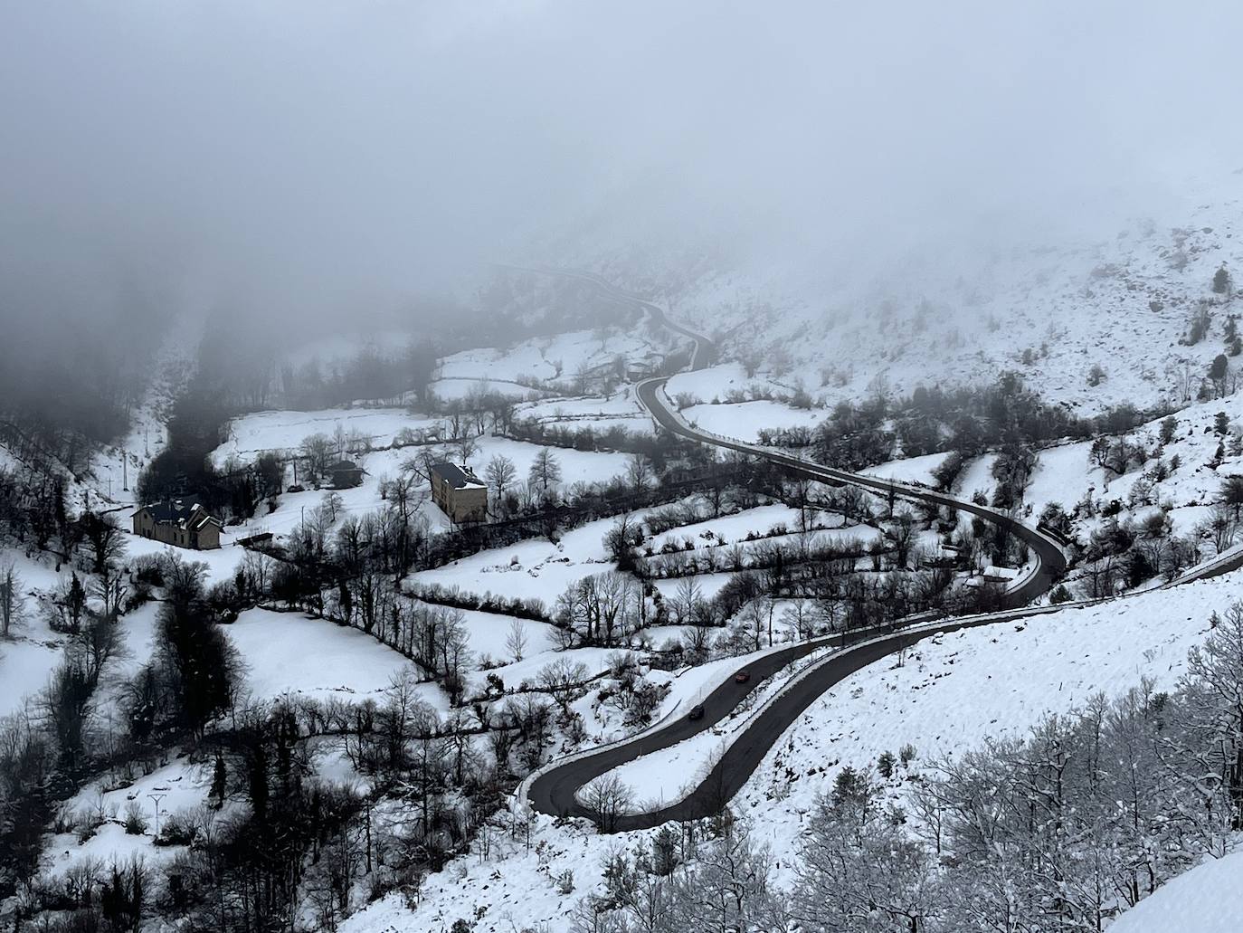 Asturias, bajo la nieve