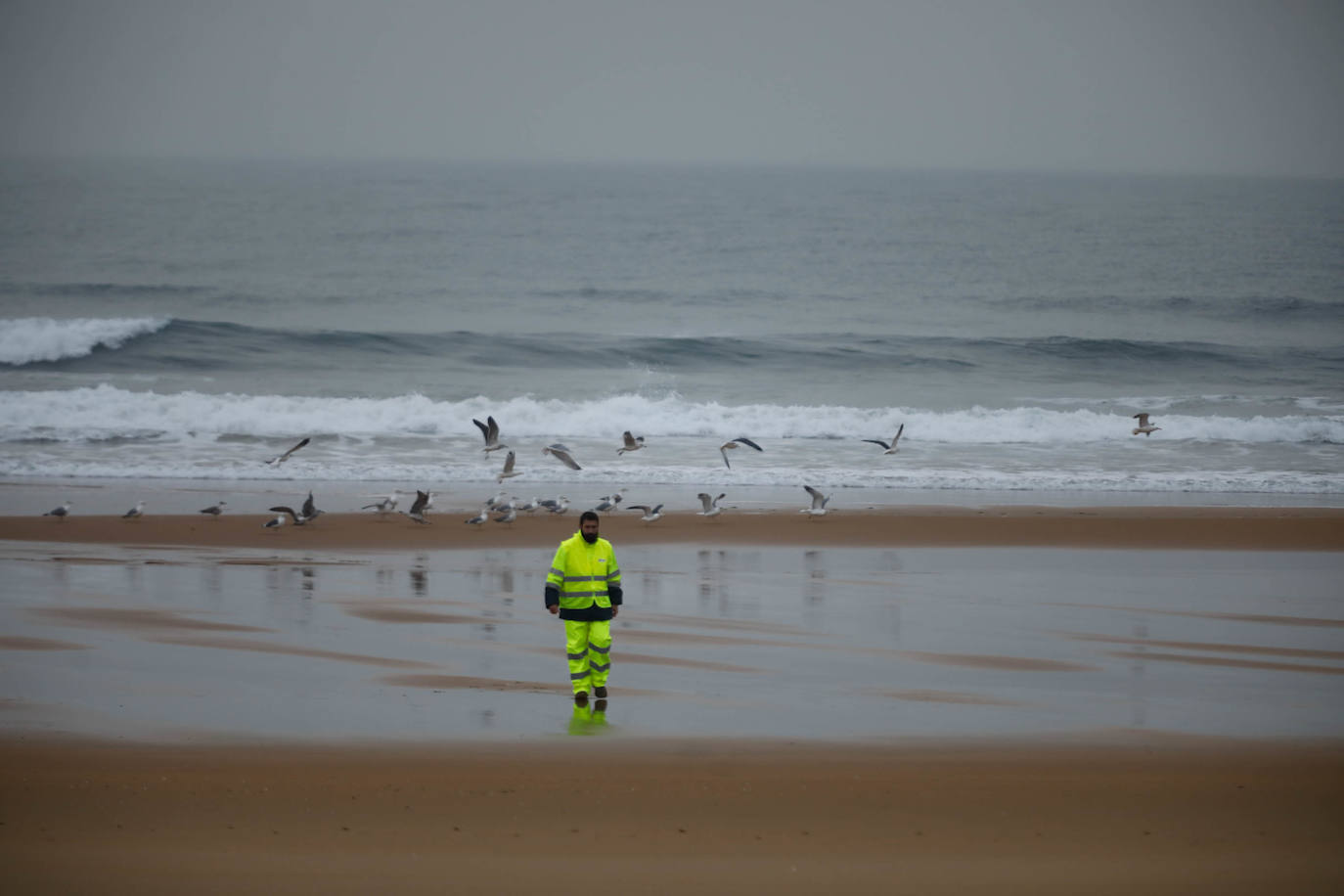 Asturias intensifica la limpieza de pélets de sus playas