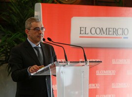 Intervención de Marcelino Gutiérrez en una jornada empresarial organizada por el diario EL COMERCIO.