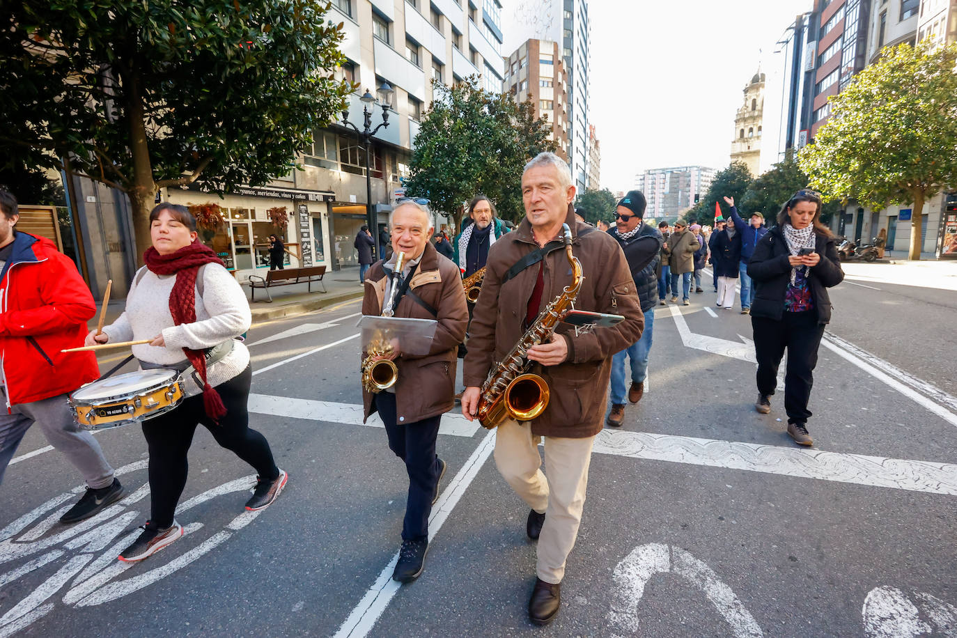 Concentración de apoyo al pueblo palestino en Gijón