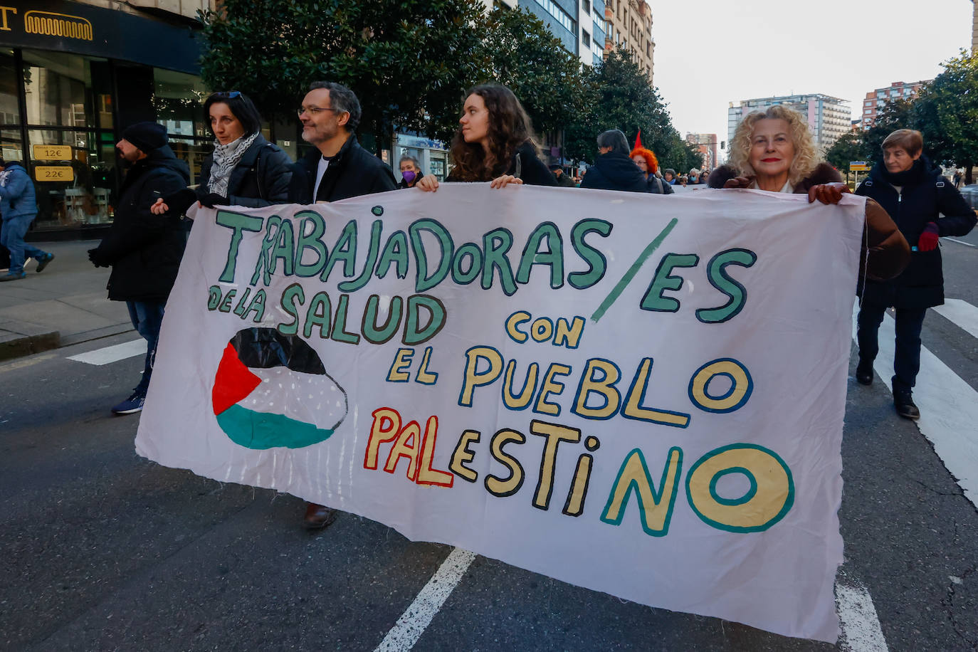 Concentración de apoyo al pueblo palestino en Gijón