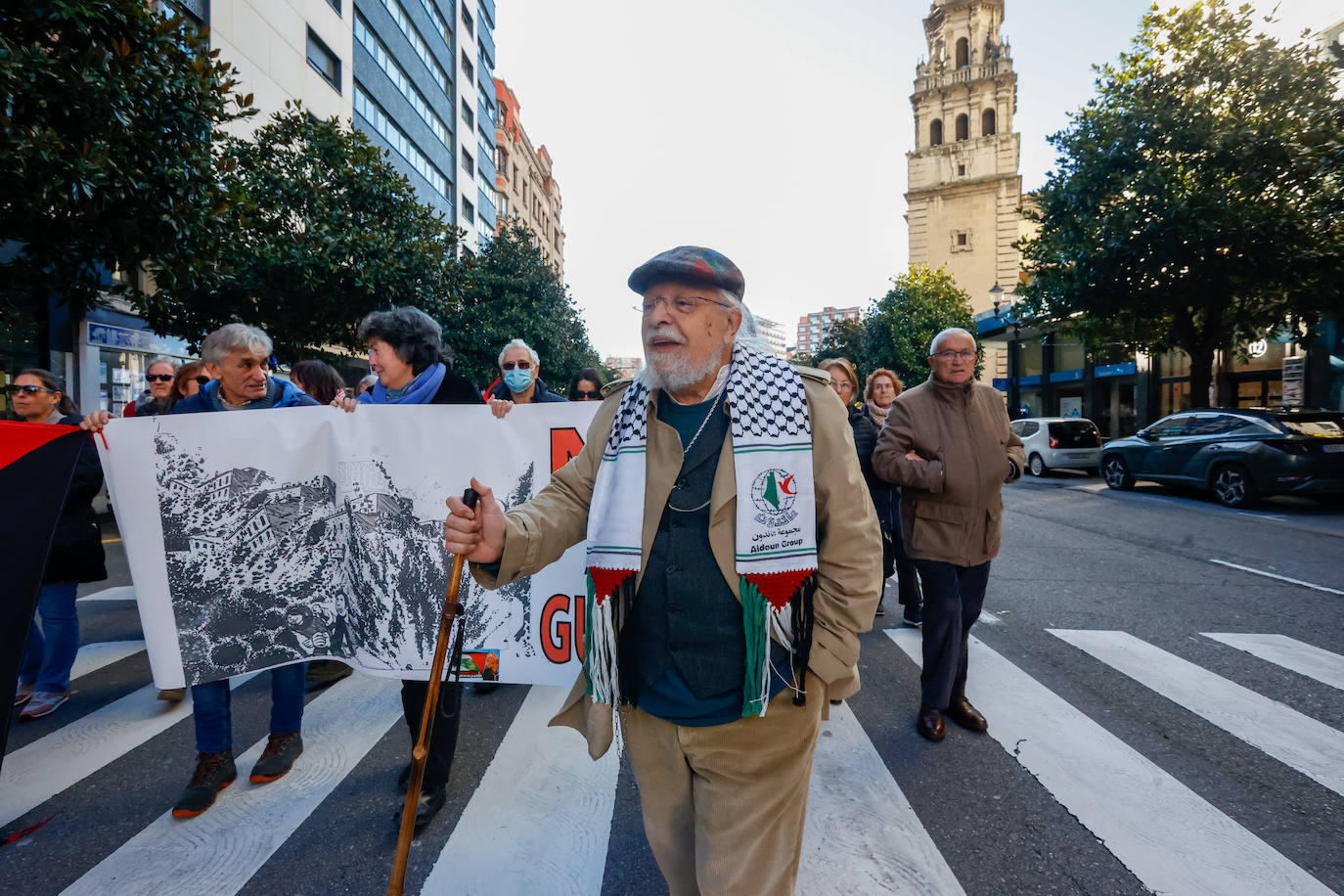 Concentración de apoyo al pueblo palestino en Gijón