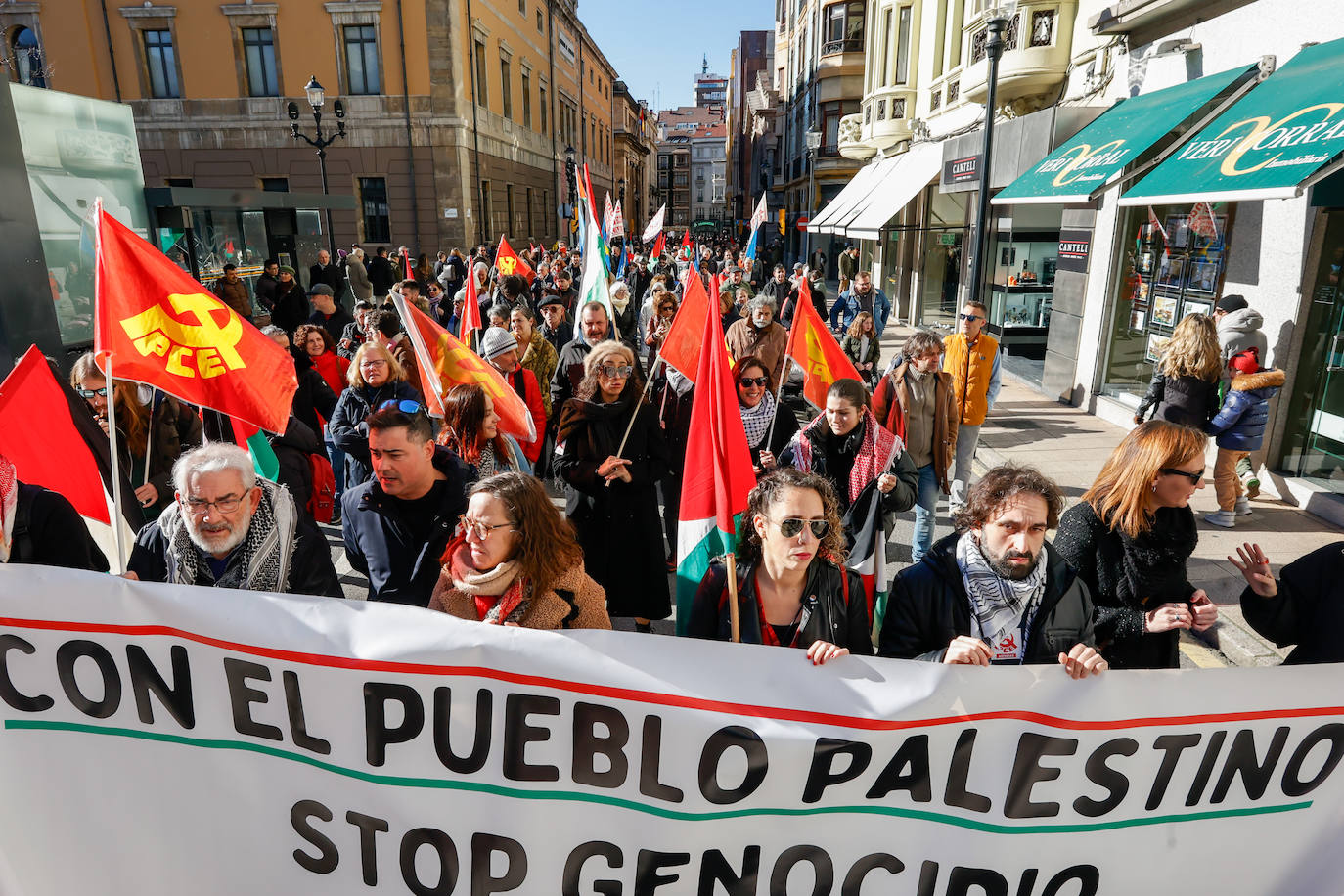 Concentración de apoyo al pueblo palestino en Gijón