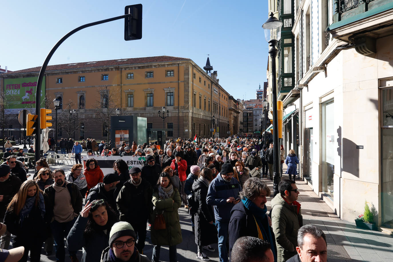 Concentración de apoyo al pueblo palestino en Gijón
