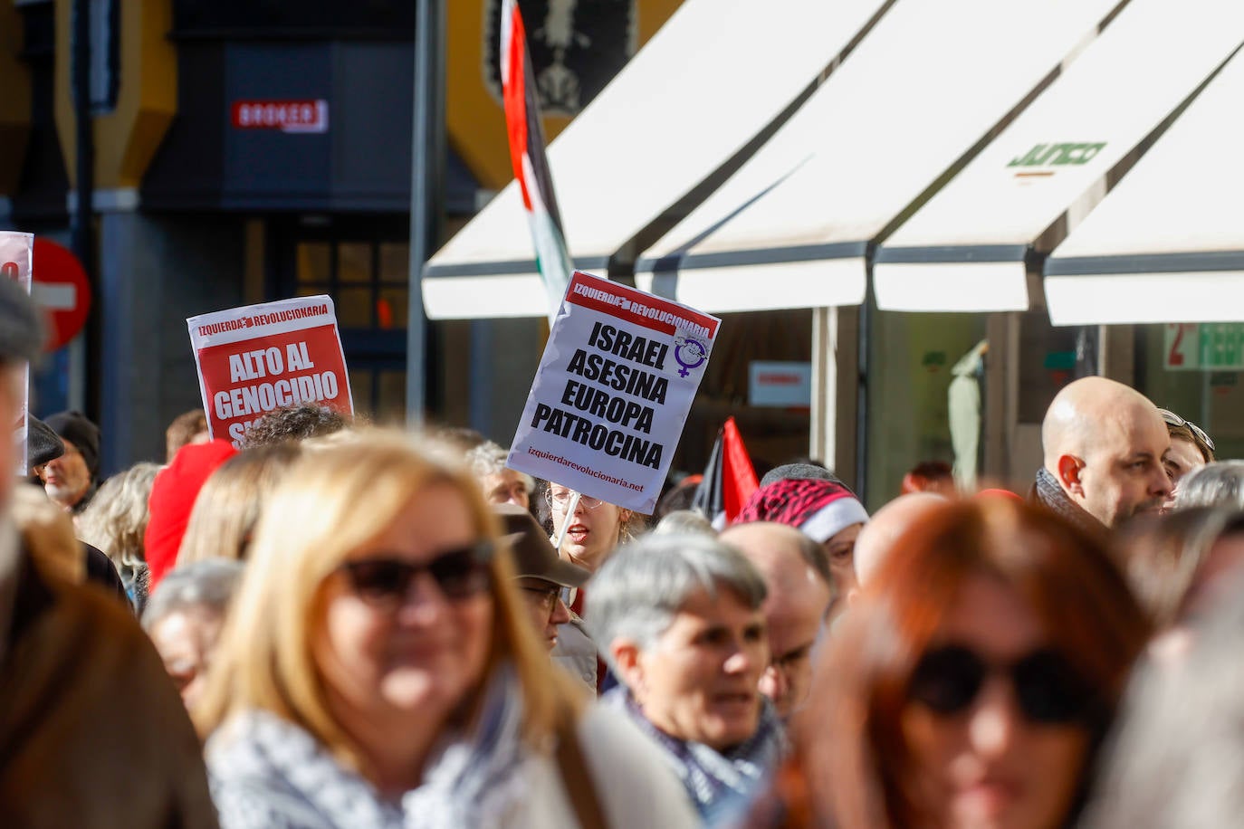 Concentración de apoyo al pueblo palestino en Gijón