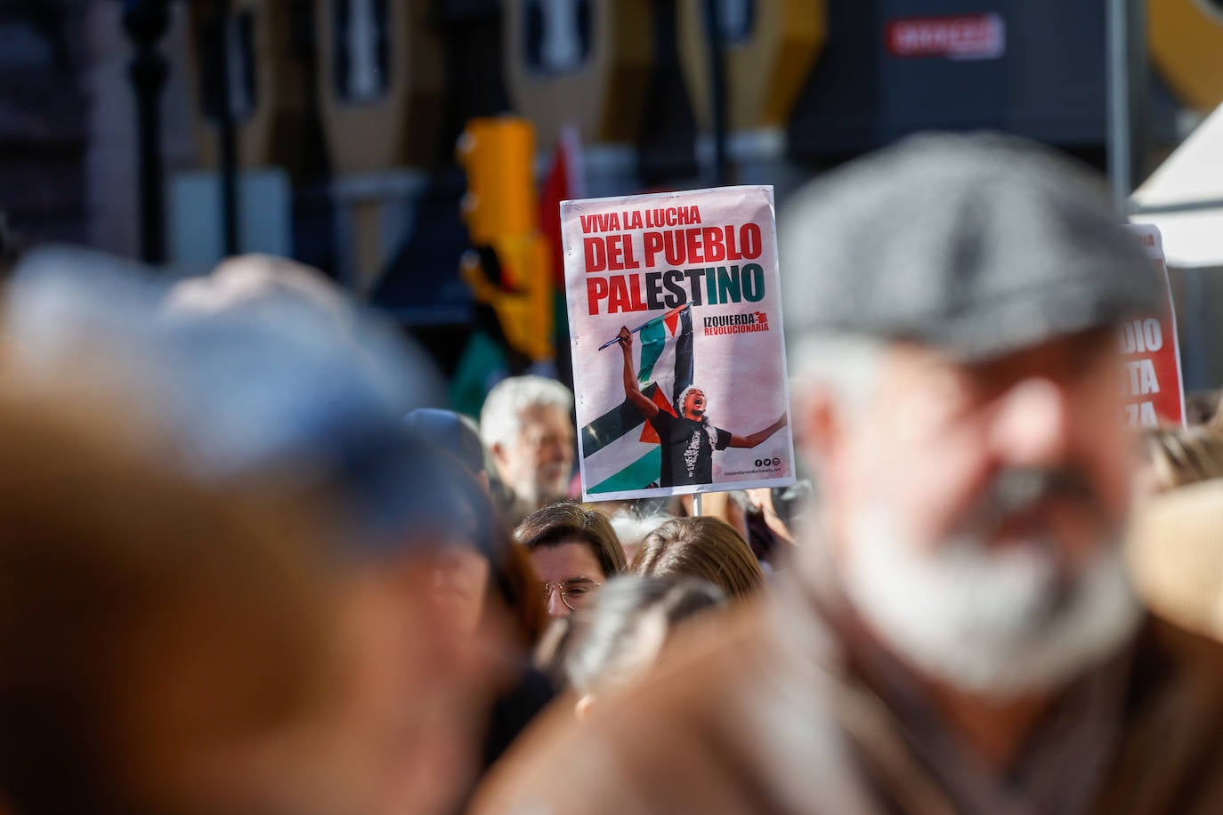 Concentración de apoyo al pueblo palestino en Gijón