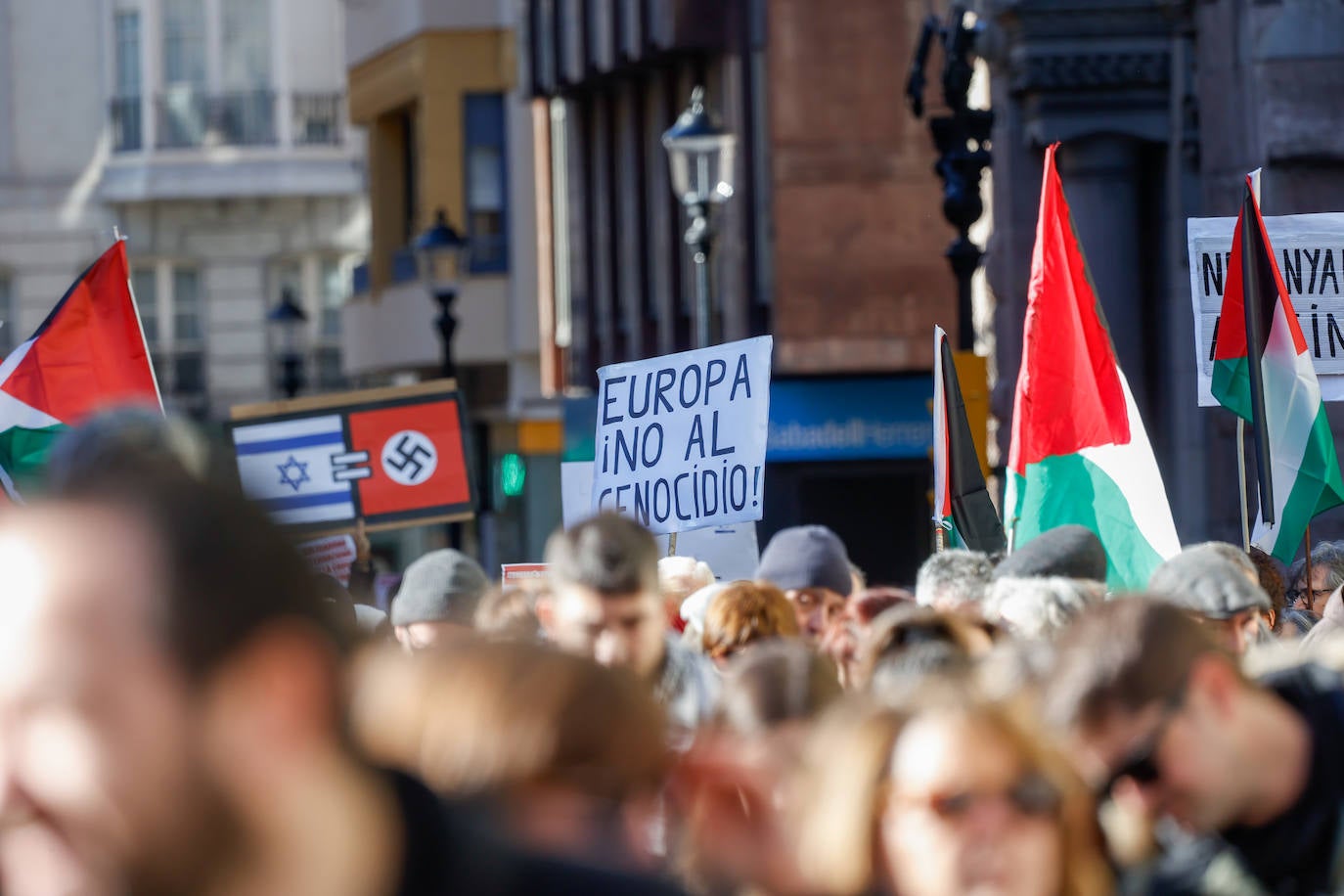 Concentración de apoyo al pueblo palestino en Gijón