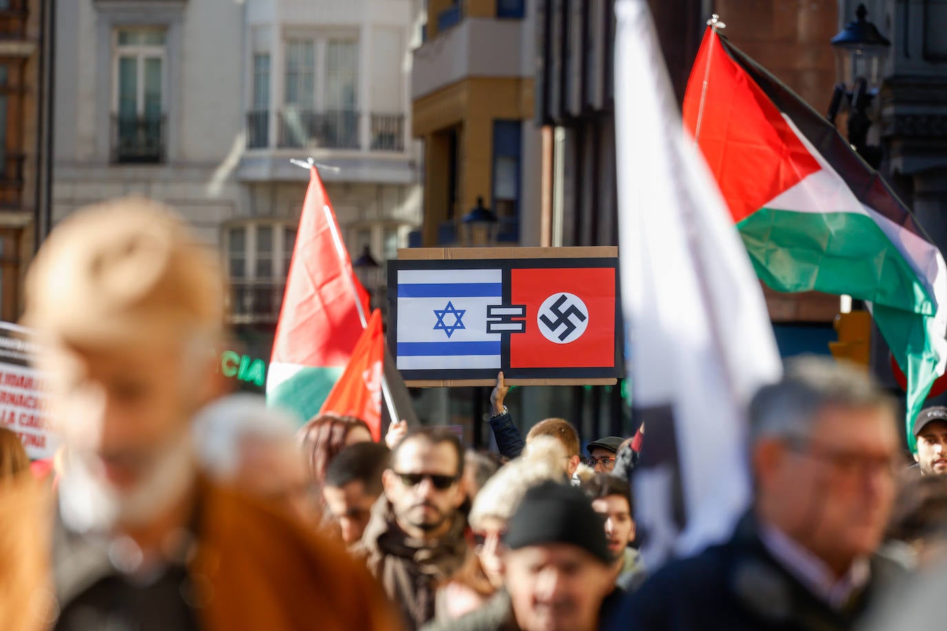 Concentración de apoyo al pueblo palestino en Gijón