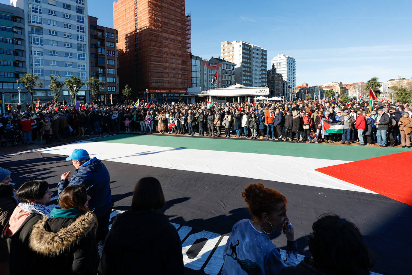 Concentración de apoyo al pueblo palestino en Gijón