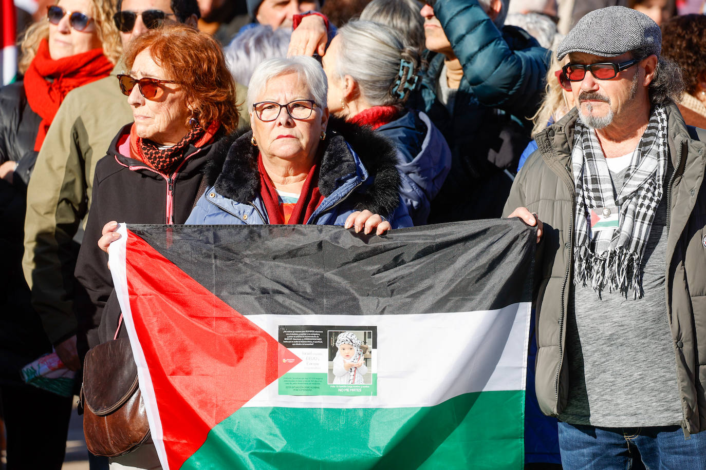 Concentración de apoyo al pueblo palestino en Gijón