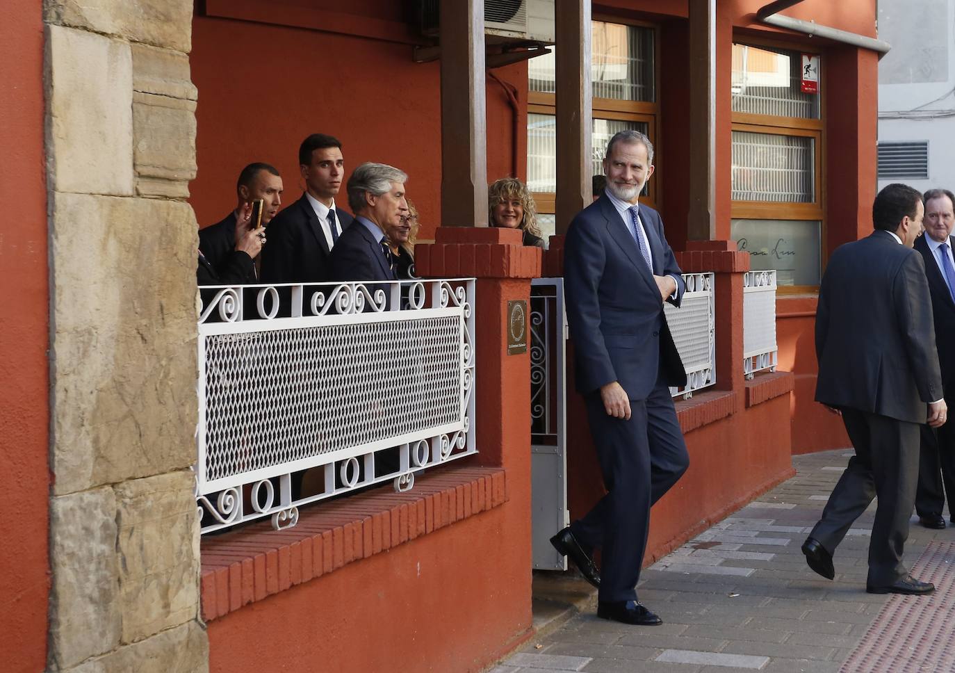 El Rey come en la sidrería avilesina Casa Lin