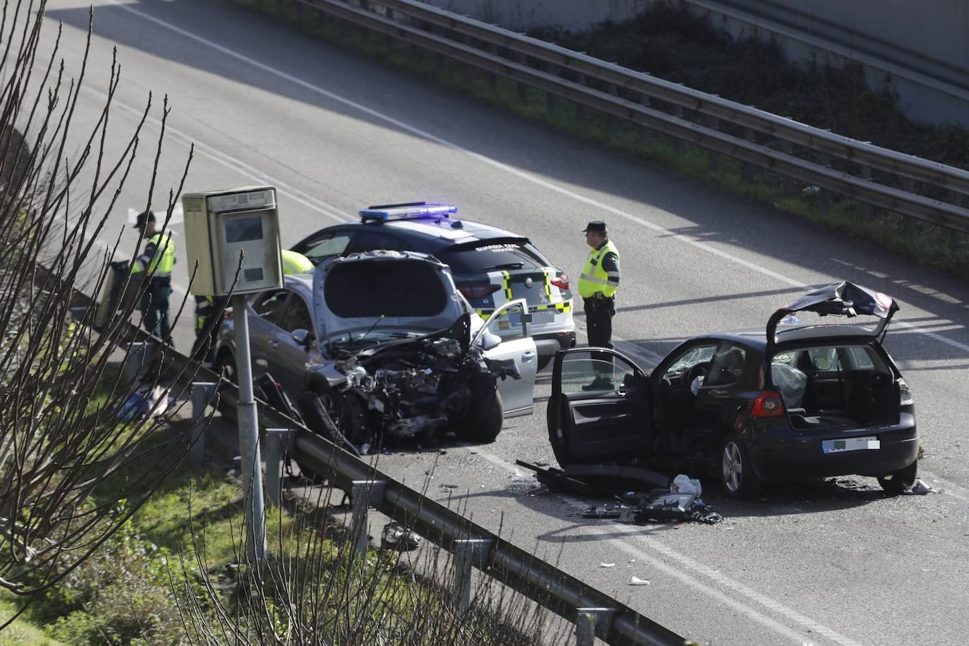 Grave accidente en el corredor del Nalón, que se cobró tres vidas en 2023