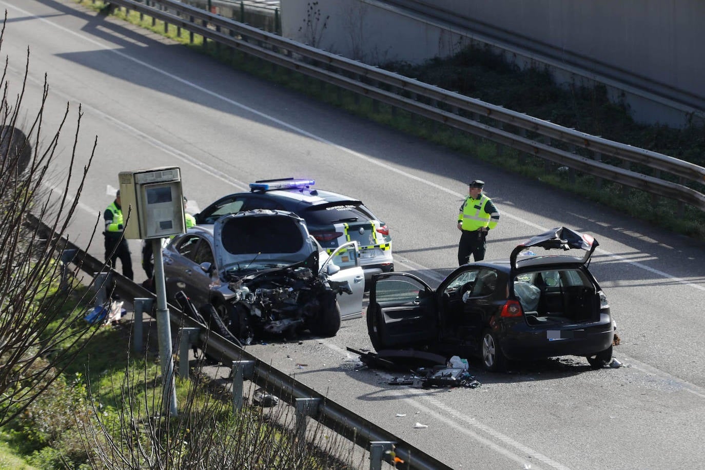 Grave accidente en el corredor del Nalón, que se cobró tres vidas en 2023