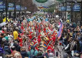 Desfile de carnaval de 2023 en Gijón.