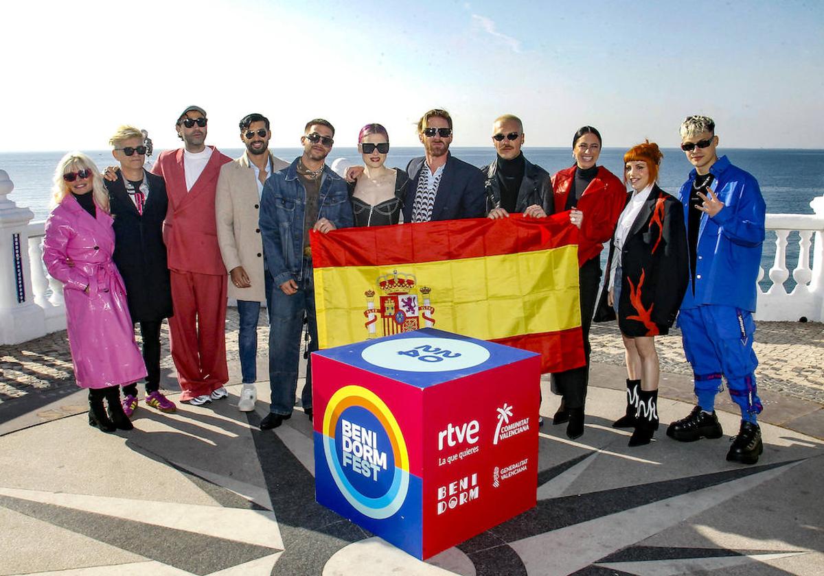 Las ocho candidaturas a representar a España en Eurovisión.