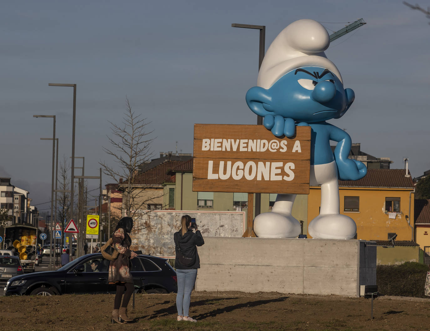 El Pitufo Gruñón de Lugones causa furor