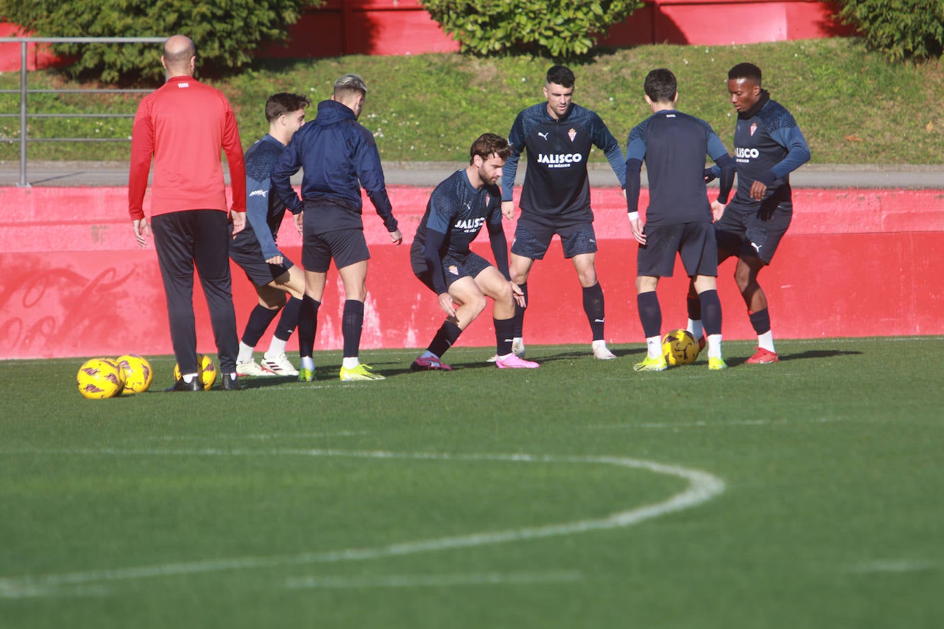 Las imágenes del entrenamiento del Sporting de Gijón