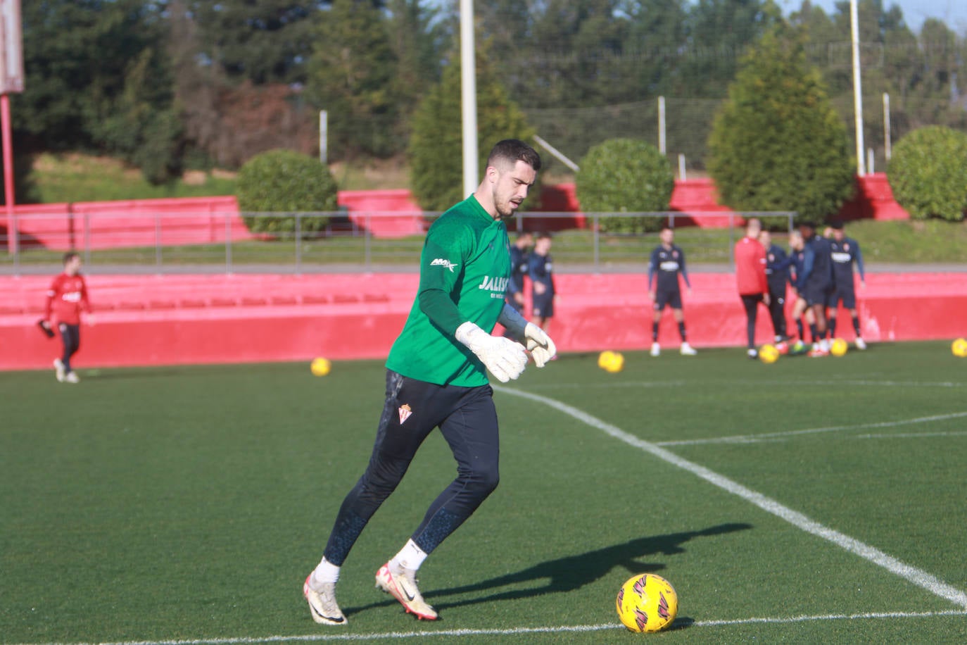 Las imágenes del entrenamiento del Sporting de Gijón