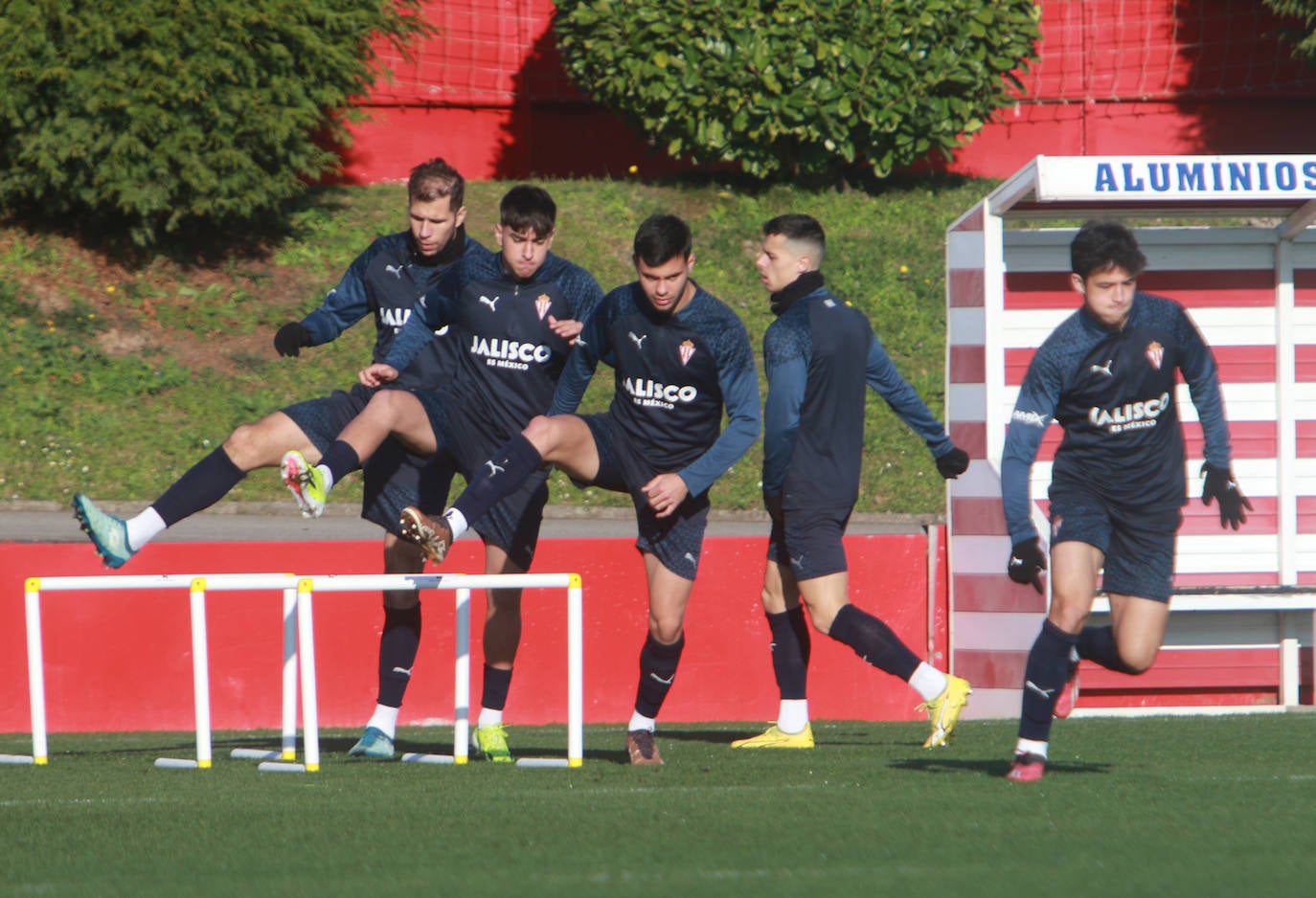 Las imágenes del entrenamiento del Sporting de Gijón