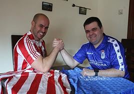 Seve Casanova y Juan del Valle, amigos y rivales, echan un pulso antes del derbi.