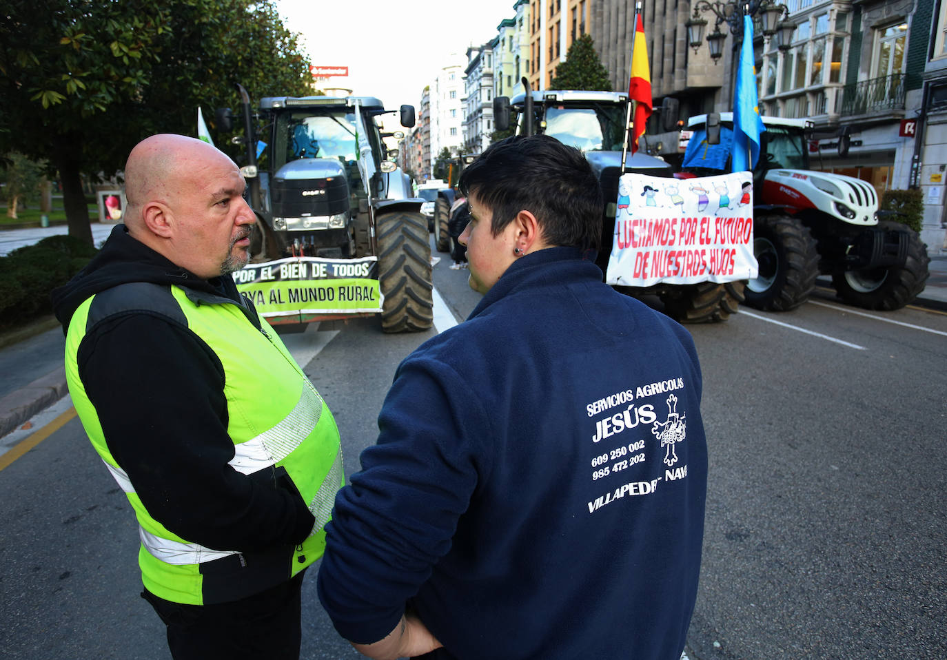 Así ha sido la tractorada en Oviedo de este viernes
