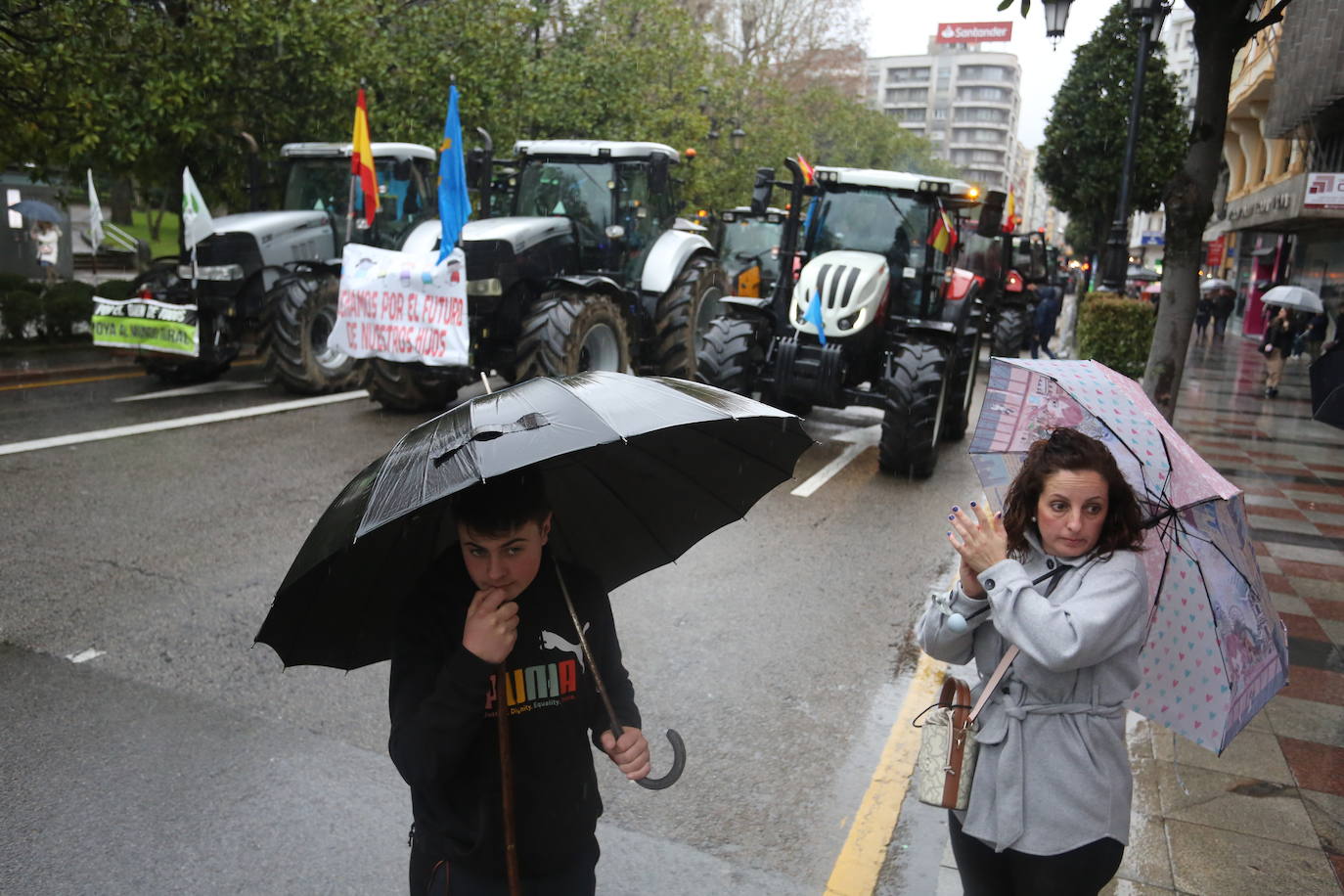 Así ha sido la tractorada en Oviedo de este viernes