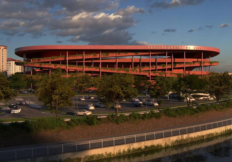 Proyecto de reforma presentado por el Grupo Orlegi, con rampas rodeando todo el estadio.