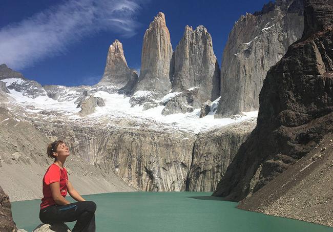 Fátima Gil, que estará en Avilés el próximo 26 de febrero , en las Torres del Paine