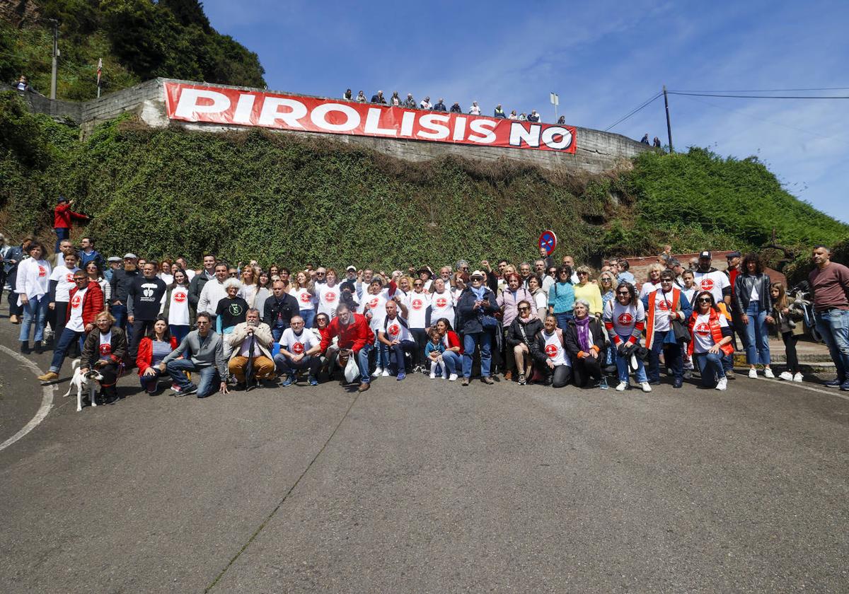 Concentración pasada contra la fábrica de pirólisis en Gijón.