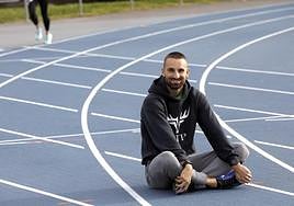 Iñaki Cañal, ayer, en Las Mestas, antes de su entrenamiento.