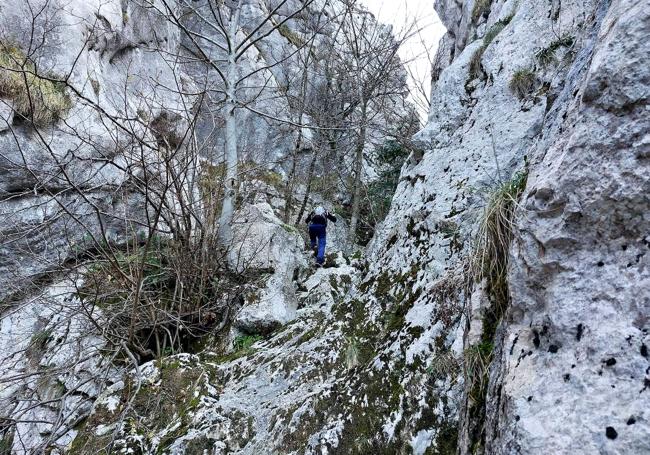 El ascenso por la Foz de Melordaña es uno de los mejores pasos de esta ruta desde Orlé (aunque se debe evitar en caso de lluvia o río crecido, ya que el sendero sube enredado con la estría del cauce seco del cañón)