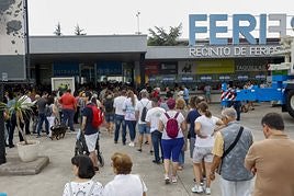 Colas para acceder a la pasada edición de la Fidma.