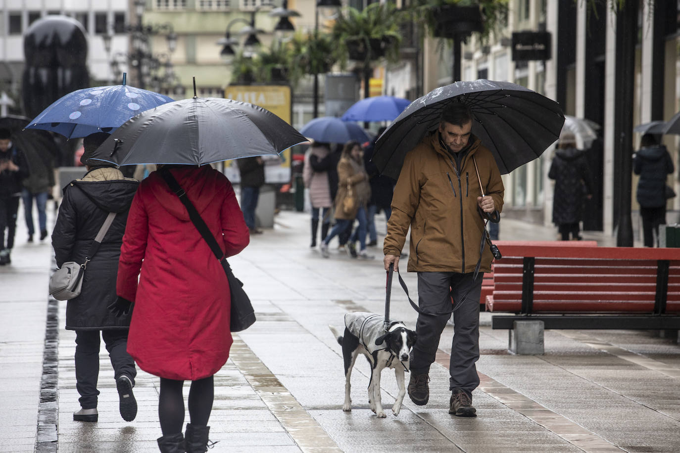 Lluvia, frío y nieve: las imágenes que deja el temporal en Asturias este sábado