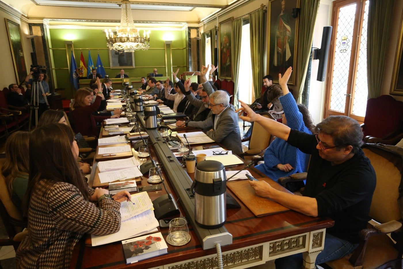 Una foto general del Pleno celebrado ayer por la mañana.