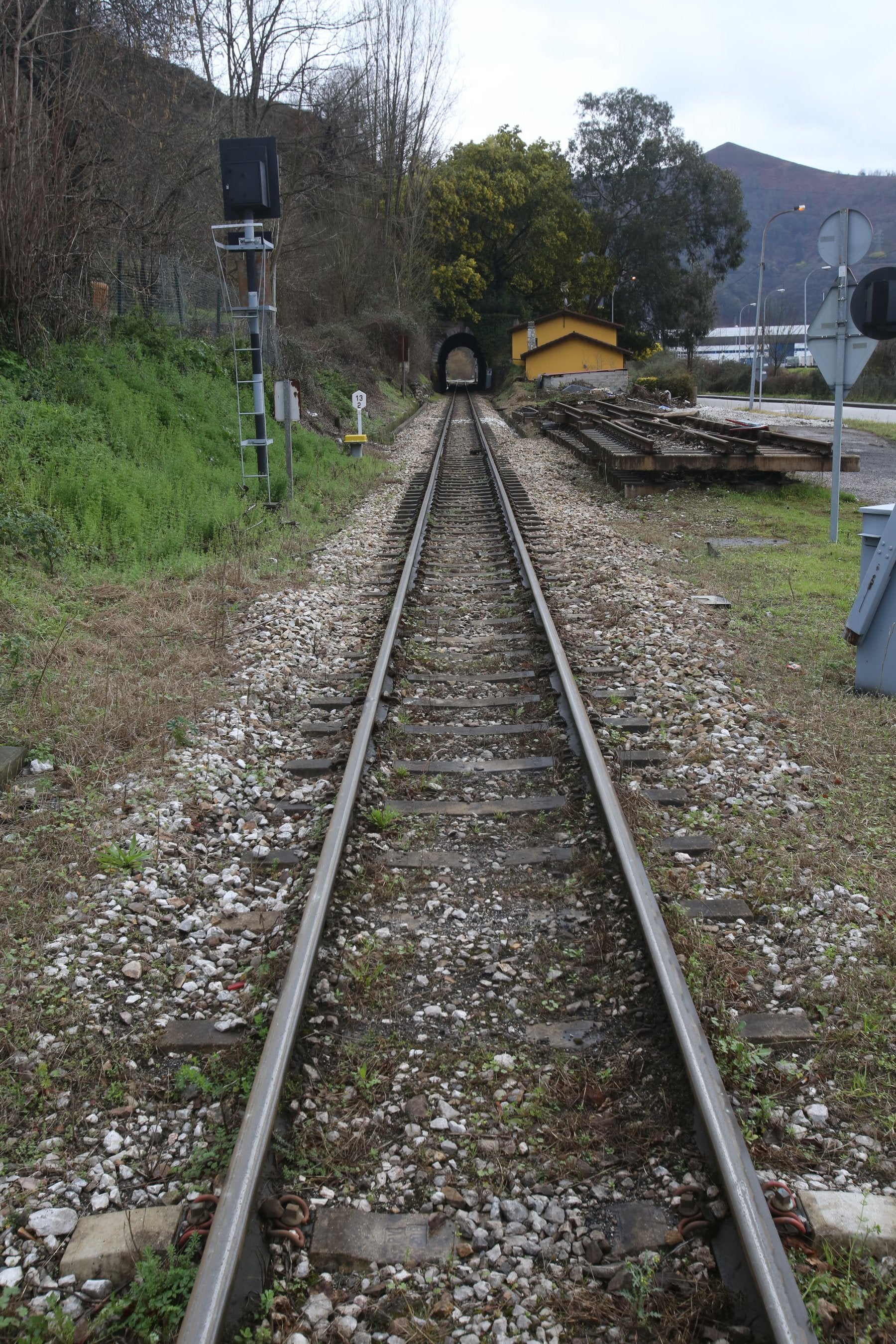 Un túnel en la línea entre Baiña y Trubia.