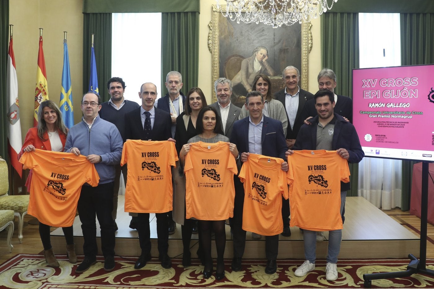 Presentación ayer en el Ayuntamiento de Gijón del Cross EPI Gijón Ramón Gallego.