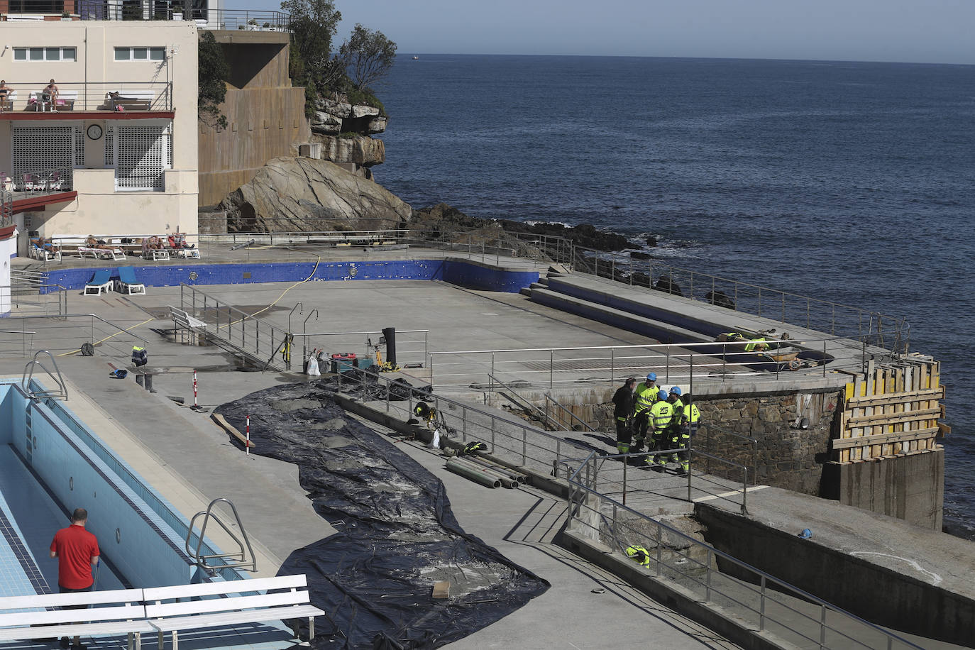 Las obras en el Club de Regatas de Gijón