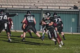 El quarterback Will Alexander, en el partido ante los Alcobendas Cavaliers.