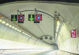 Ventilación longitudinal en un túnel de carretera.